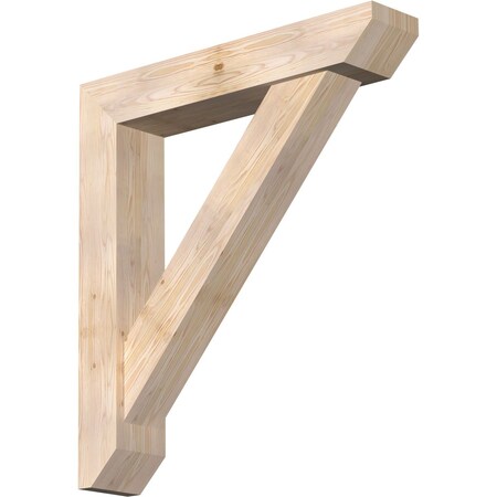 Ekena Millwork Traditional Slat Smooth Bracket w/ Offset Brace, Douglas Fir, 7 1/2"W x 40"D x 44"H BKT0806X40X44TRA06SDF